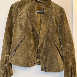 Blank NYC Olive Faux Suede Jacket